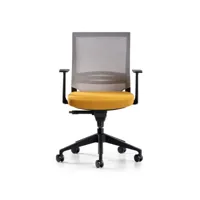 chaise de bureau noir et jaune kuro