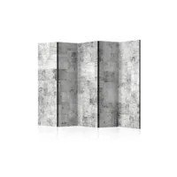 paravent 5 volets - concrete: grey city ii [room dividers] a1-paraventtc1027
