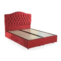 lit coffre emeraude rouge et tête de lit inclus 90-160x200 cm - dimensions: 90x200 cm - sans matelas azura-42688_17939
