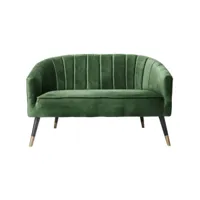 sofa en velours pieds bicolores en bois  royal vert foncé lm1852gr