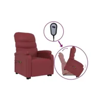 fauteuil de massage, fauteuil de relaxation, chaise de salon rouge bordeaux similicuir fvbb42203 meuble pro