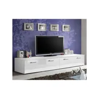 paris prix - meuble tv design duo 200cm blanc