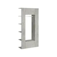 armoire de rangement, armoires de couloir 2 pcs gris béton bois d'ingénierie pks37801 meuble pro