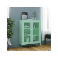 vidaxl armoire de rangement vert menthe 80x35x101,5 cm acier