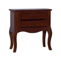 vidaxl table de chevet marron classique 60x30x60 cm bois d'acajou 288883