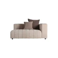 sofa en velours brun clair, 156x100x66 cm