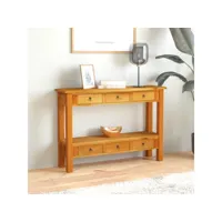 console table d'appoint - meuble d'entrée avec tiroirs 110x30x75 cm bois d'acajou massif meuble pro frco16966