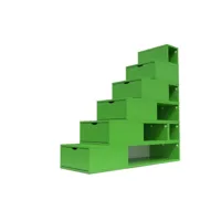 escalier cube de rangement hauteur 150cm  vert esc150-ve
