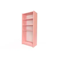 étagère bibliothèque bois  rose pastel etabib-rosepas