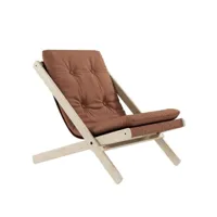 fauteuil futon boogie hêtre massif naturel coloris brun argile 20100995841