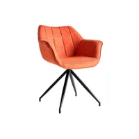 chaise en polyester orange, 63x62x81 cm