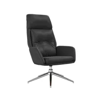 fauteuil salon - fauteuil de relaxation noir cuir véritable 70x77x94 cm - design rétro best00003862656-vd-confoma-fauteuil-m05-1613