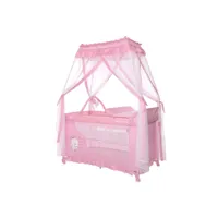 lit parapluie bébé avec baldaquin – lit pliant - pliable à bascule magic  - rose