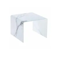 paris prix - table d'appoint design marbella 50cm blanc