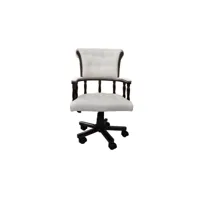 chaise de bureau pivotante blanc