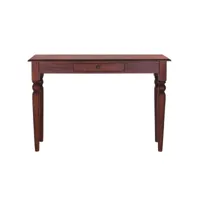 table console marron classique 110x30x75cm bois d'acajou massif