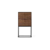 vitrine 150x80x45cm - bois de rose, de mangue et de métal