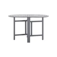 vidaxl table de jardin gris 120x70x74 cm bois d'acacia massif 46325