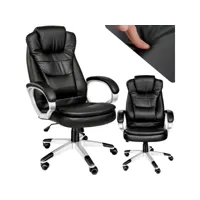 tectake fauteuil de bureau rotatif à 360° et réglable en hauteur 400578