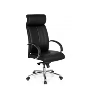 chaise de bureau fauteuil de bureau santana simili-cuir noir hjh office