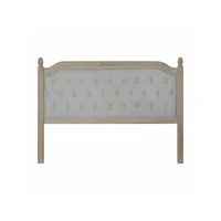tête de lit dkd home decor gris lin bois d'hévéa (160 x 10 x 120 cm)