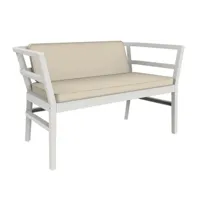 sofa click-clack avec coussin- resol - blanc - fibre de verre, polypropylène, polyester 1240x640x720mm