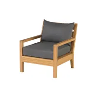 fauteuil à l'extérieur - teck- gris  - 80x70x80 - exotan - st. peter