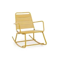 rocking chair jaune ocre bizzotto lillian