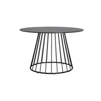 table salon en crystal noir 120x120x75 cm