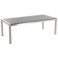 table de jardin en granit gris poli 220 x 100 cm grosseto 12483