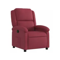fauteuil inclinable, fauteuil de relaxation, chaise de salon rouge bordeaux tissu fvbb13661 meuble pro