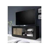 homemania meuble tv basic - noir, bois - 160 x 43 x 86 cm #ocp