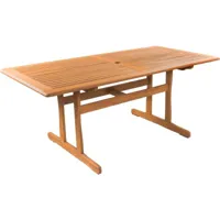 table de jardin osaka - 180 x 90 cm - bois naturel