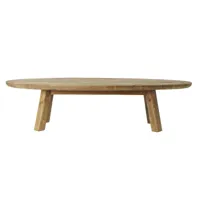 table basse en bois recyclé coloris naturel - longueur 139 x profondeur 59 x hauteur 35 cm