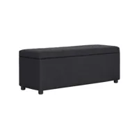 banc avec compartiment de rangement  coffre de rangement 116 cm noir polyester meuble pro frco48874