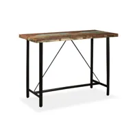 table cuisine - table de bar bois massif de récupération 150 x 70 x 107 cm