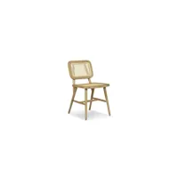 chaise bois blanc 49x52x83cm - décoration d'autrefois