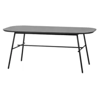 table à manger  - bois de manguier/métal - noir - 79x180x90 - vtwonen - elegance 07104215