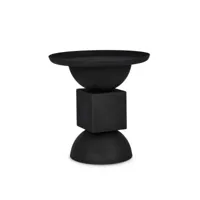 bobochic table basse d.41 cm roxane acier coloré noir