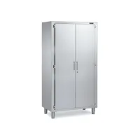 armoire haute p.600mm - avec 2 portes battantes - distform -  - acier inoxydable 1200x600x600x1900mm