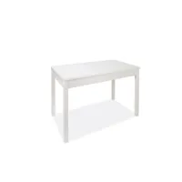 table à manger blanche à rallonge entièrement en bois mélaminé cm 90x160 - 240