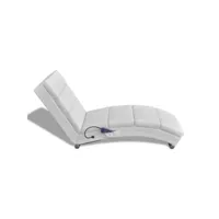 électrique fauteuil relaxation chaise longue de massage blanc similicuir 51x155x73 cm best00001240793-vd-confoma-fauteuil-m05-3042