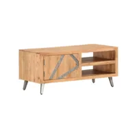 table basse table de salon  bout de canapé 90x45x40 cm bois d'acacia massif meuble pro frco10565