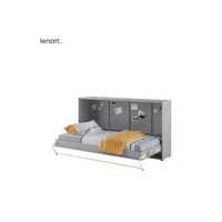lenart lit escamotable concept pro cp06 90x200 horizontal gris mat