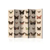 paravent - retro style: butterflies ii [room dividers] [225x172]