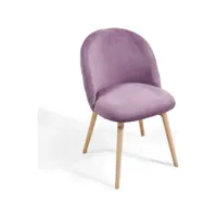lot de 8 chaises de salle à manger en velours pieds en bois hêtre style moderne chaise scandinave pour salon chambre cuisine bureau violet helloshop26 01_0000160