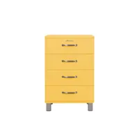 malibu - petit meuble de rangement vintage l60cm - couleur - jaune
