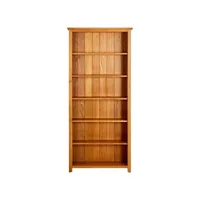 bibliothèque à 6 étagères 80x22,5x180 cm bois de chêne massif