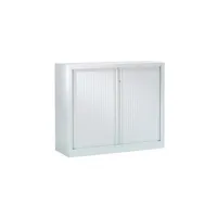 armoire hauteur comptoir à rideaux monoblocs eco-conçues 100 x 120 cm gris clair-gris clair