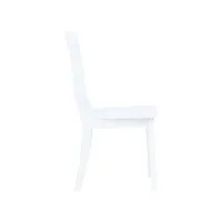 clicnbuy - chaises de cuisine - 6 pcs chaises de salle à manger blanc bois d'hévéa massif 277543
